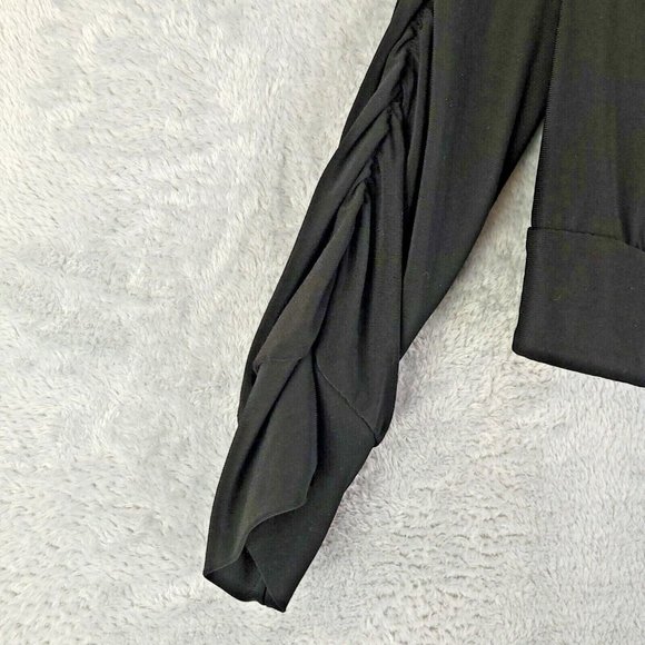 Lemmie For Nina Leonard Womens Cardigan Sweater‎ Shrug Cropped Black S - Picture 9 of 10